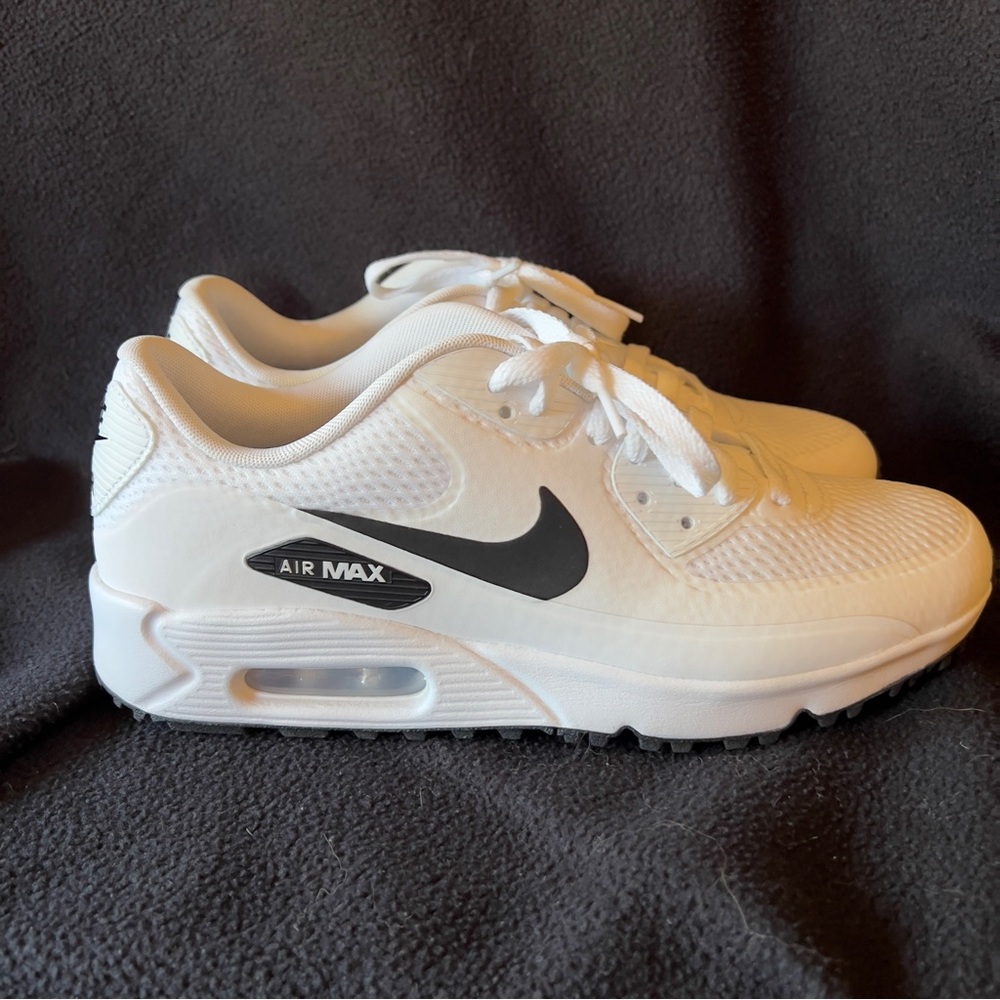 MNike Air Max 90 G Golf Shoes Men’s 8.5 Women’s 10 White CU9978-101. Worn once